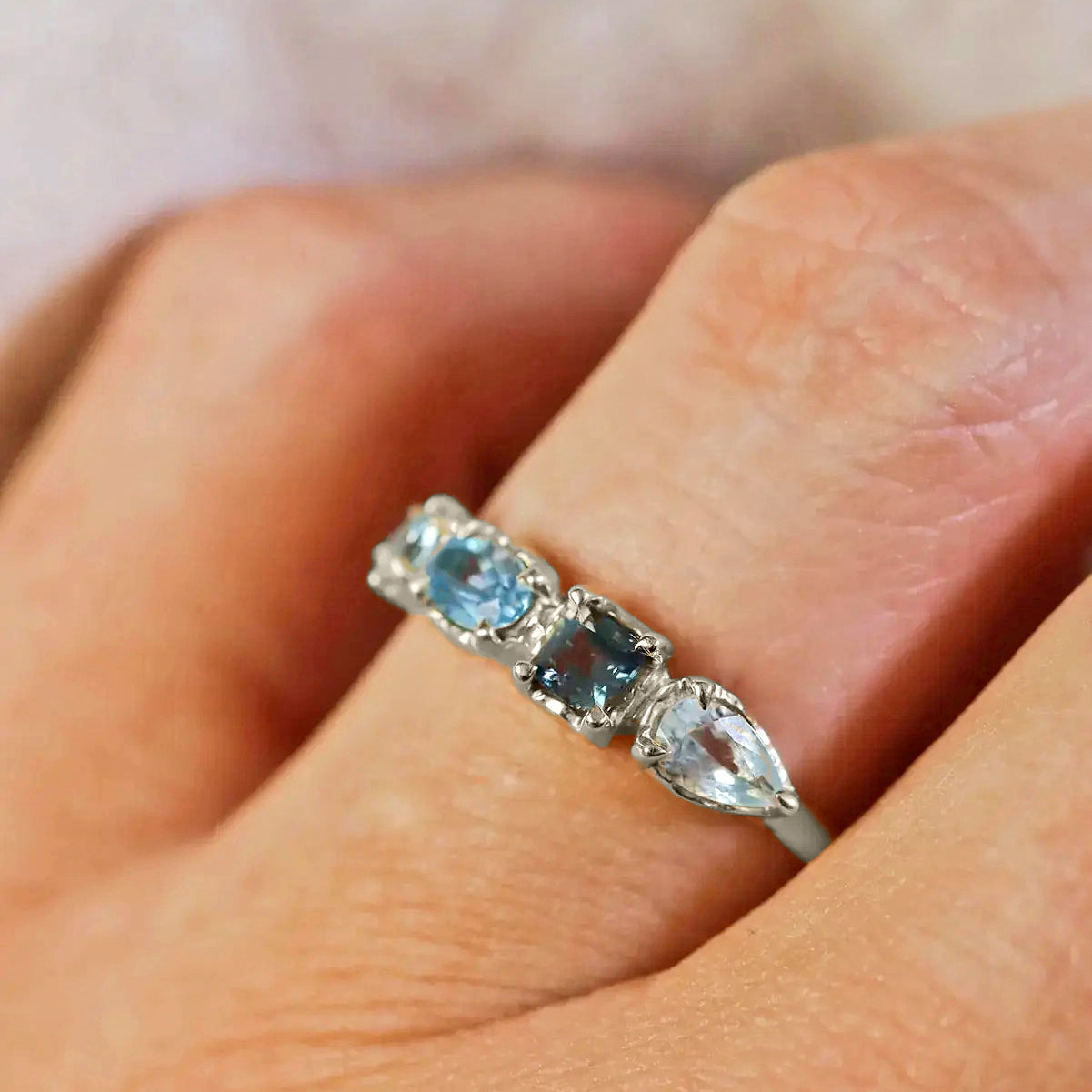 Michael B. Quintessa Diamond Halo Engagement Ring